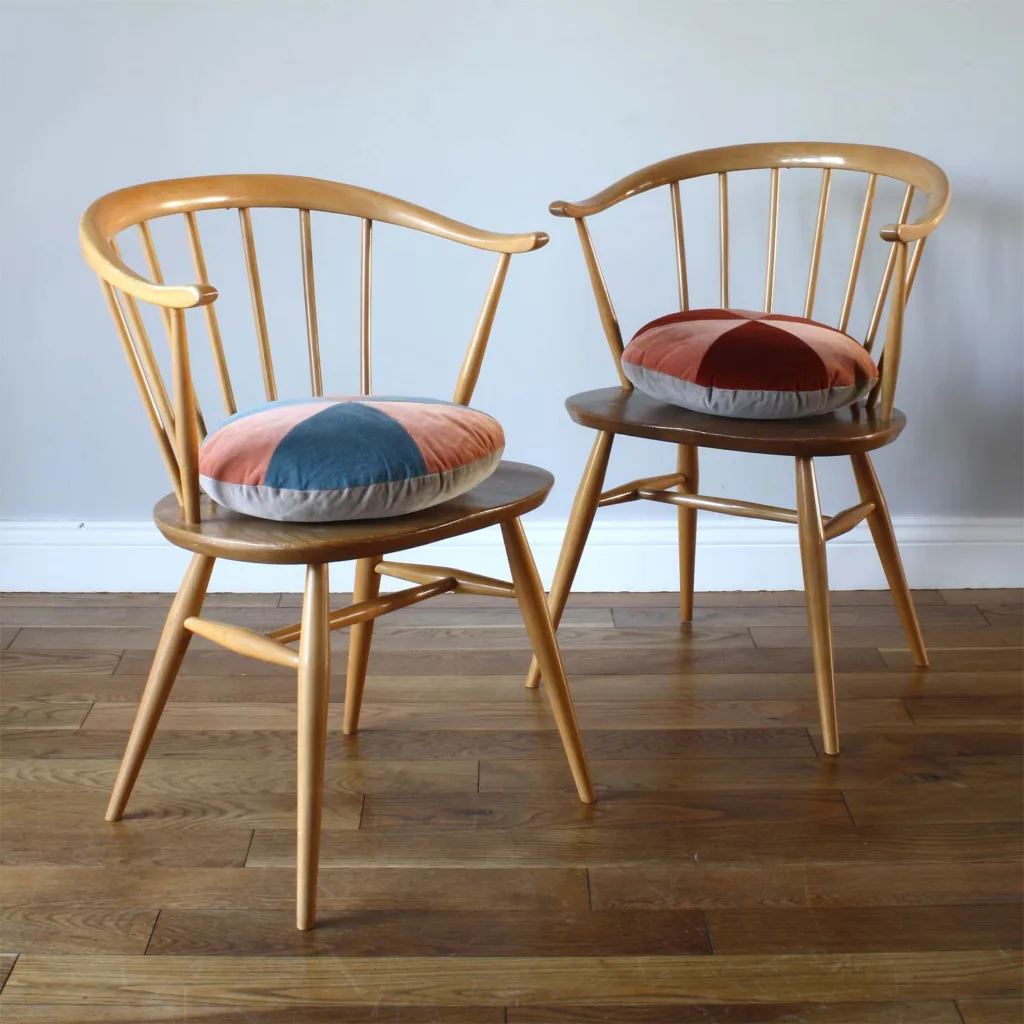 Pair of Rare Vintage Ercol 'Cowhorn' Model 449A Dining Chairs