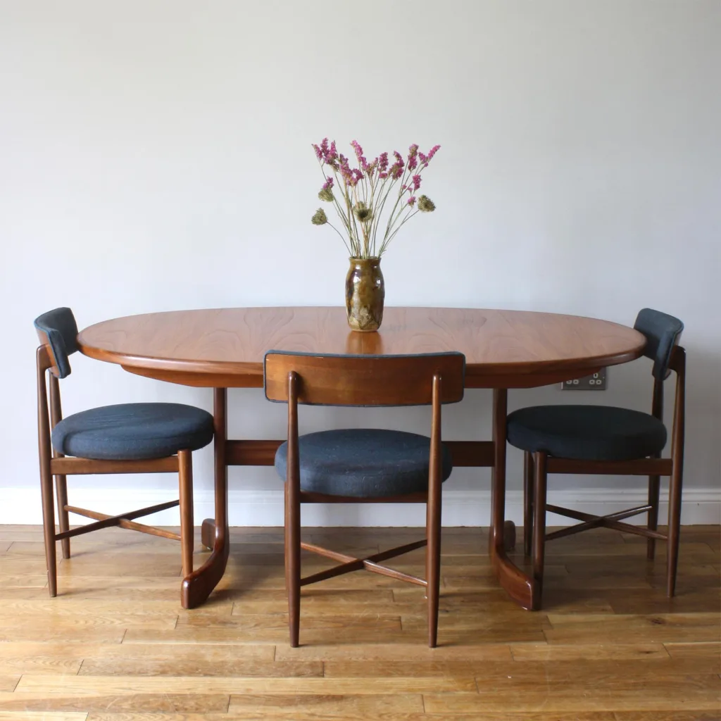 Vintage G Plan 'Fresco' Teak Extending Oval Dining Table Original
