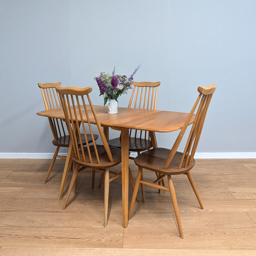 Original 1960s Ercol Model 383 Drop Leaf Rectangular Windsor