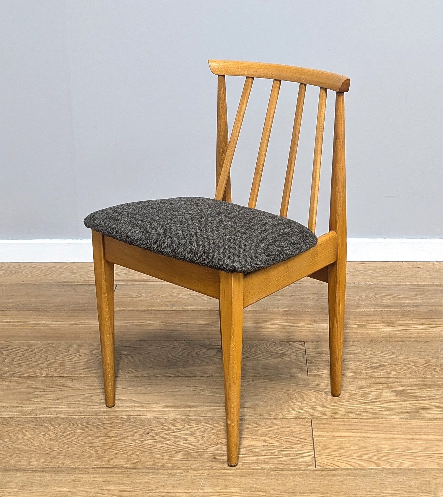 Set of Five Vintage Elliotts of Newbury Dining Chairs Recovered