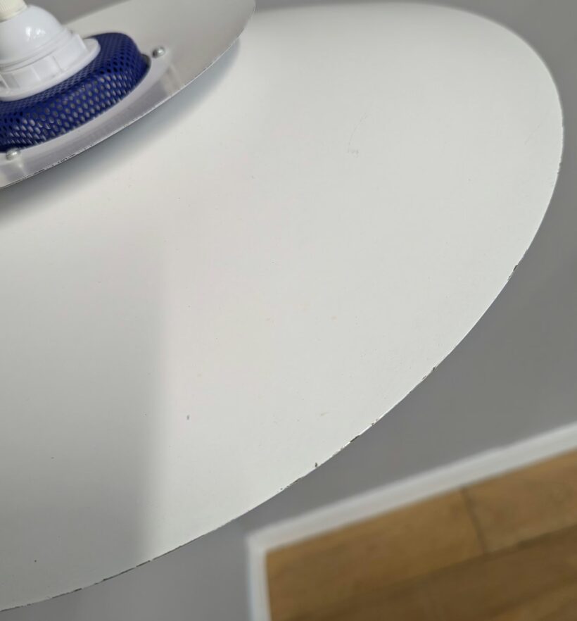 Large Danish Midcentury White Pendant Lampshade by Form-light - Fully Restored - Image 7