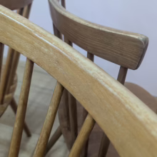 Set of Four Vintage Spindle Back Dining Kitchen Chairs Super set of four vintage spindle back dining kitchen chairs in elm and beech. Very similar to Ercol
